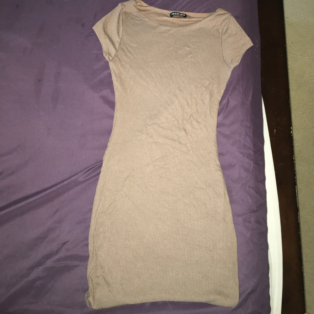 light brown mini dress - Picture 4 of 4