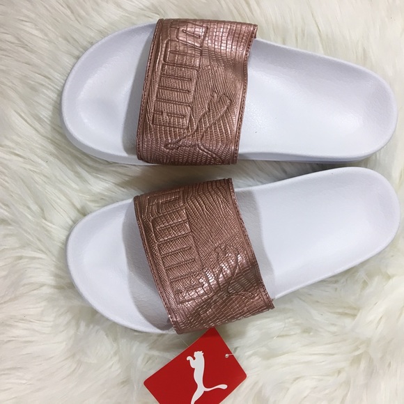 Puma Shoes - Puma Rose Gold Slides Size 6.5