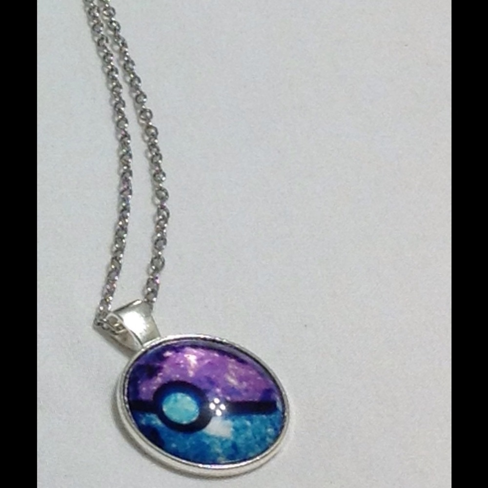 Pokemon poke ball necklace