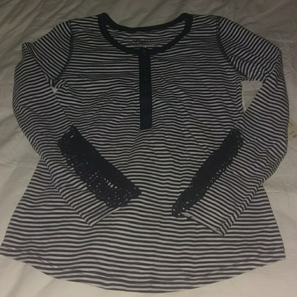 Arizona Little Girls Blue &White Shirt NWT