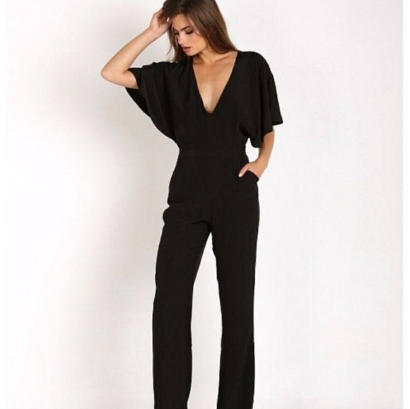 Jetset Diaraies Sahara Black open back jumpsuits - Picture 2 of 8