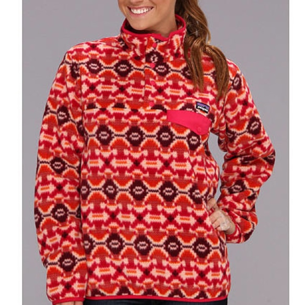NWT💕 Pink Patagonia Fleece Pull Over