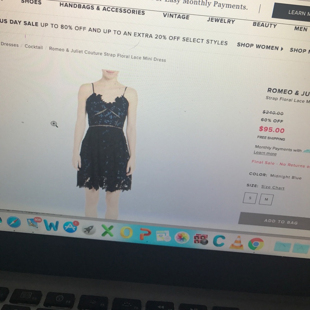 Black floral lace dress