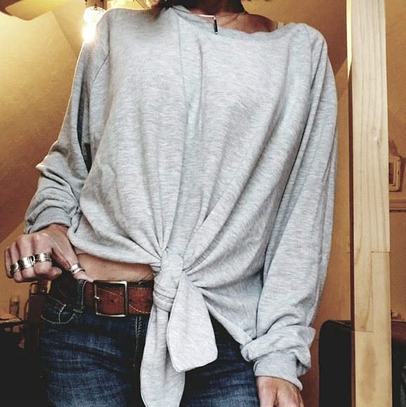 front tie sweatshirt
