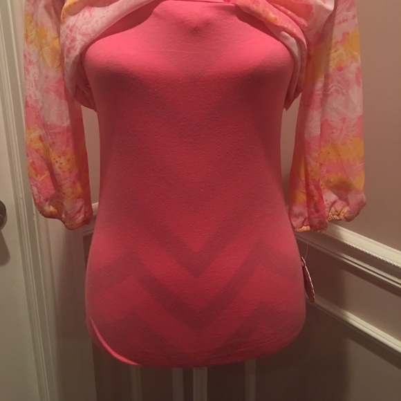 NWT GORGEOUS CHIFFON SHEER W/TANK SIZE XL (16) JRS - Picture 2 of 8