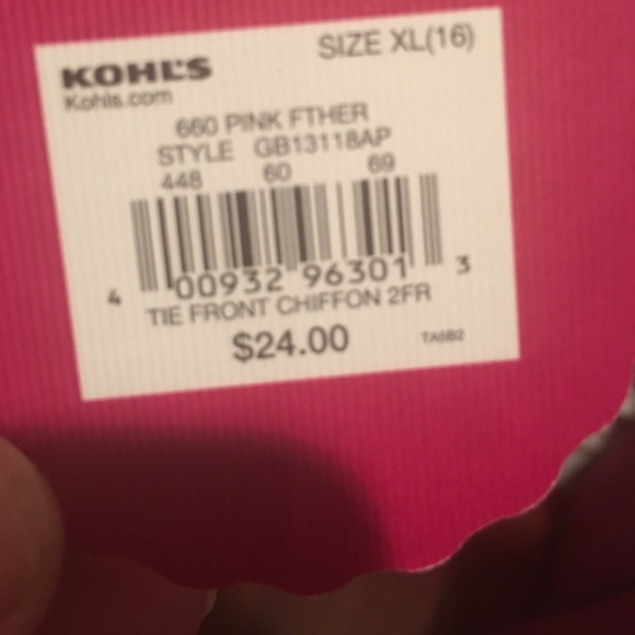 NWT GORGEOUS CHIFFON SHEER W/TANK SIZE XL (16) JRS - Picture 5 of 8