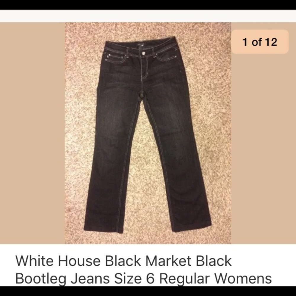 White House Black Market Jeans Bootcut Black