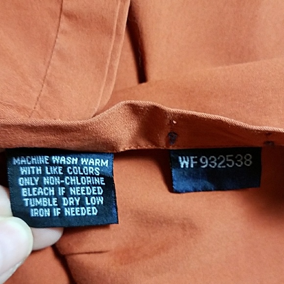 F. By Faconnable burnt orange button down shirt - Picture 8 of 8