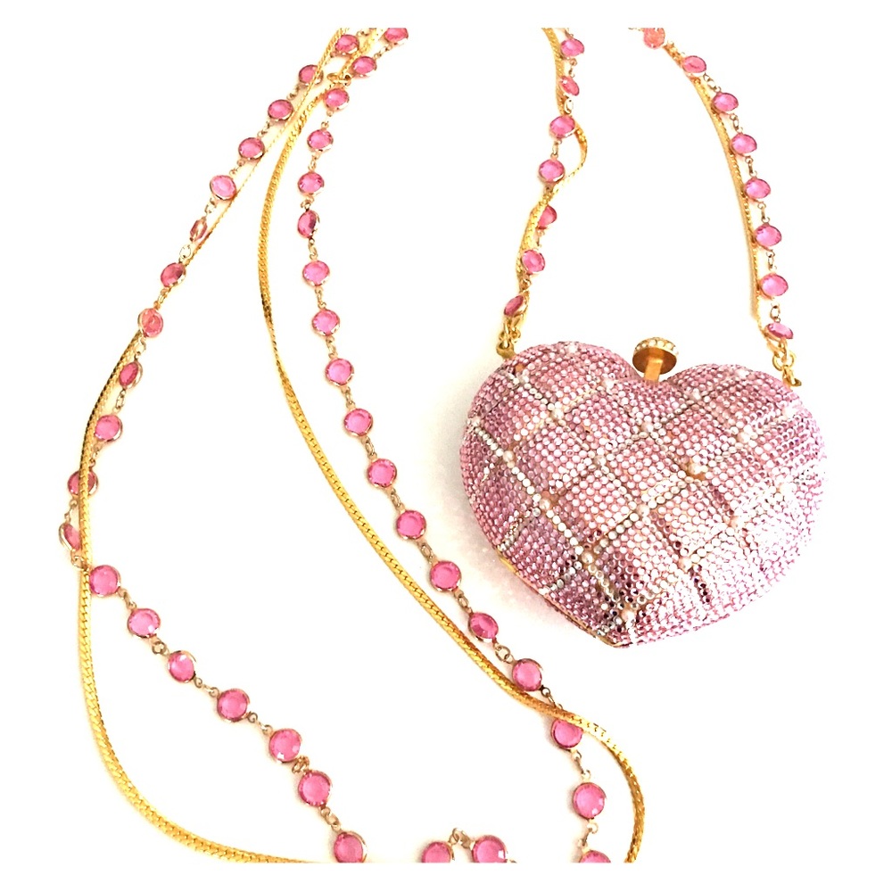 Kathrine Baumann Swarovski Crystal mini heart bag
