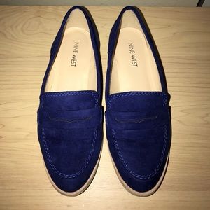 Nine West Blue Suede Oxfords