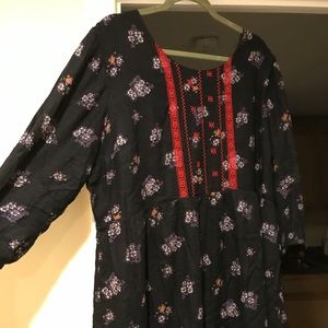 Old Navy Black and Patterned Dress