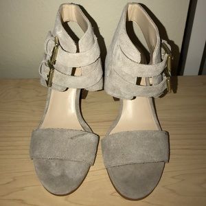 Nine West Suede Block Heel Sandals