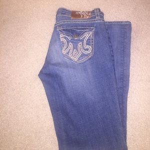 Buckle denim jeans