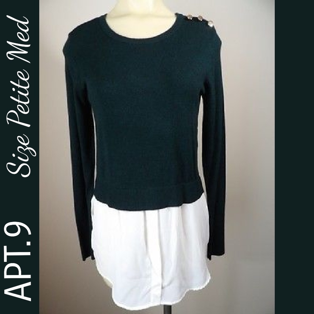 🆕️Women's APT. 9  P/M Crew Neck SHEER SHIRT