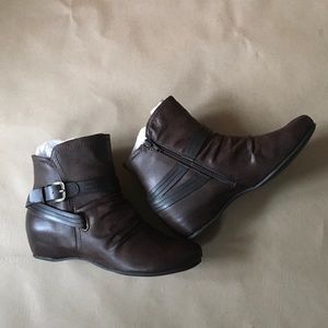Dark Brown Baretrap Booties