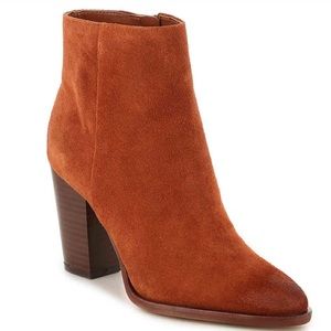 Cognac suede Sam Edelman booties. Never worn