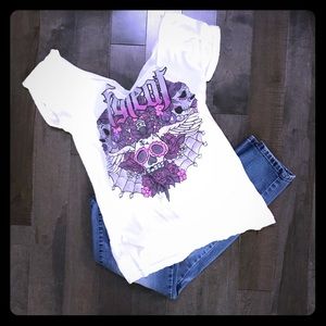 Custom cut flyleaf t Shirt Size m