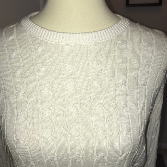 BUNDLE ! Merona Target white cable cotton sweater - Picture 2 of 5