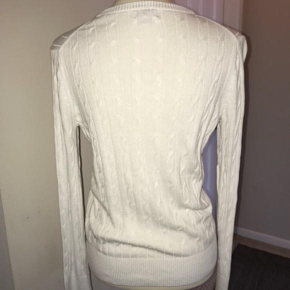 BUNDLE ! Merona Target white cable cotton sweater - Picture 3 of 5