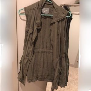 Olive green vest