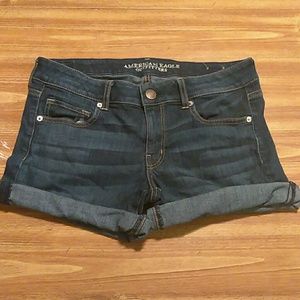 Super stretch american eagle denim shorts