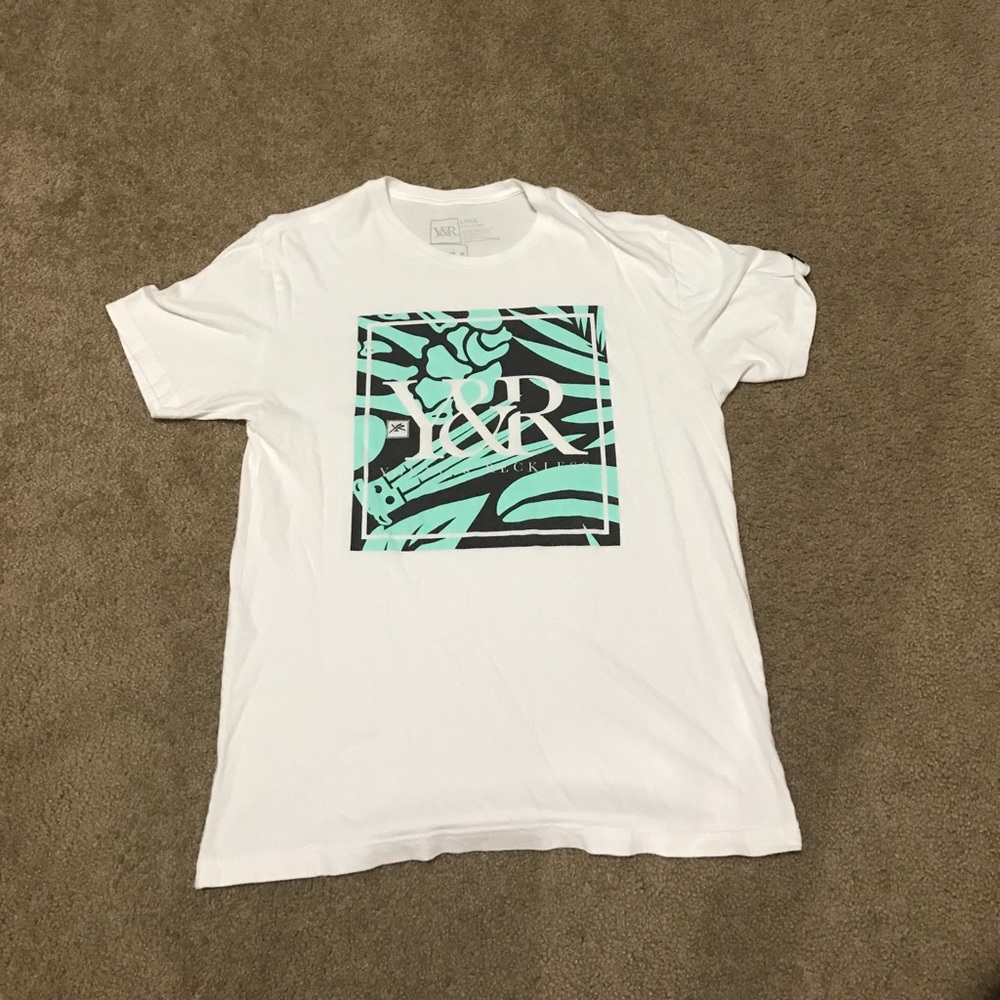 White Young & Reckless Tee with graphic.