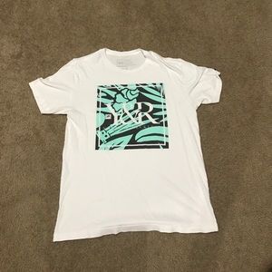 White Young & Reckless Tee with graphic.