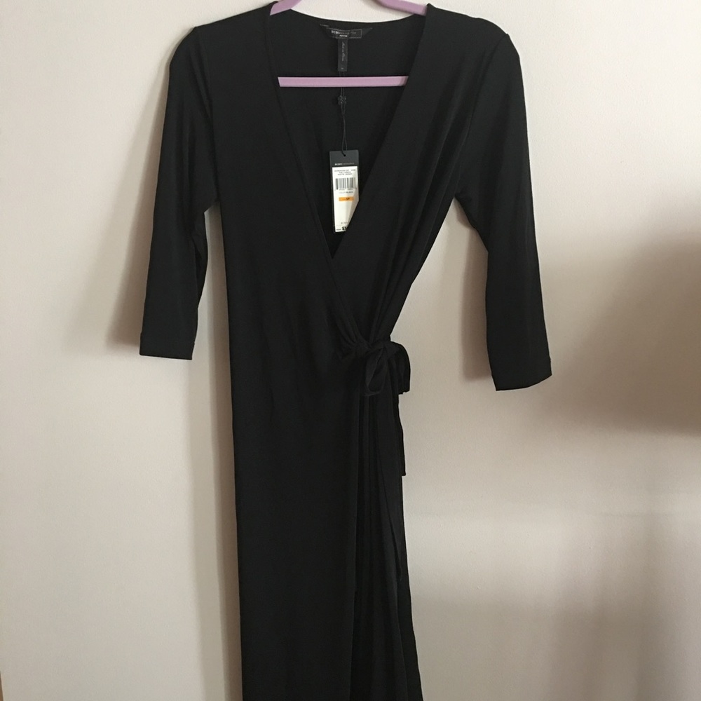 BCBG Petite Knit Matte Jersey Wrap Dress BNWT