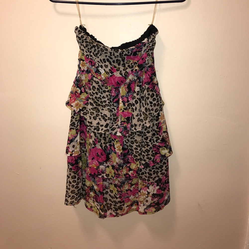 Floral cheetah dress