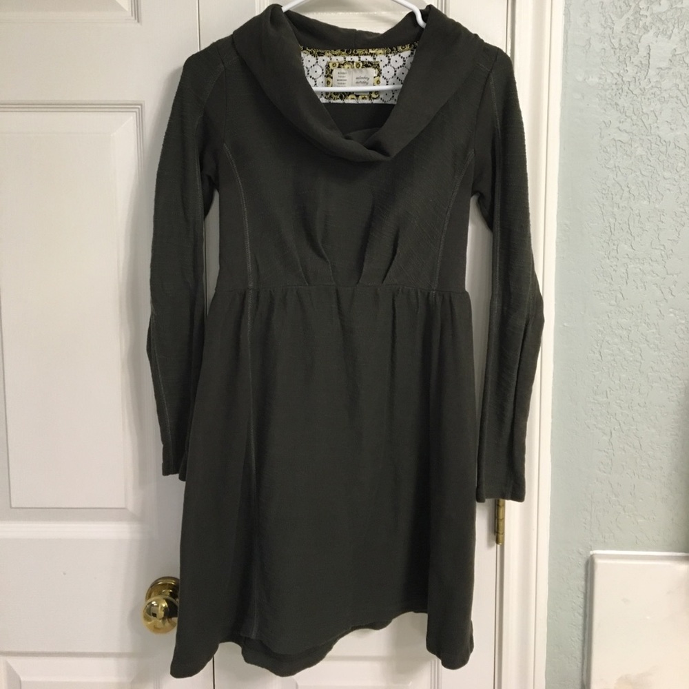 Anthropologie long sleeve cowl neck dress