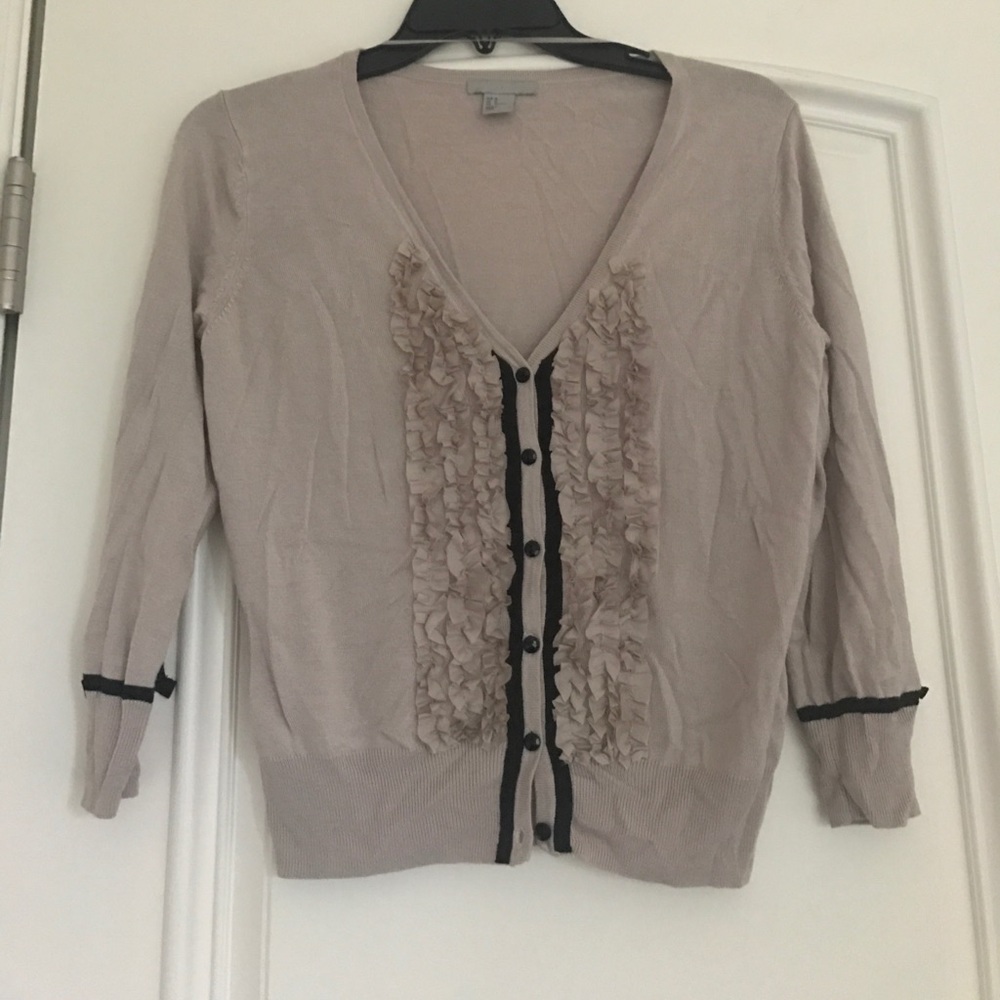 H&M Pink Ruffle Cardigan
