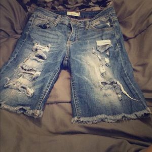 Distressed shorts