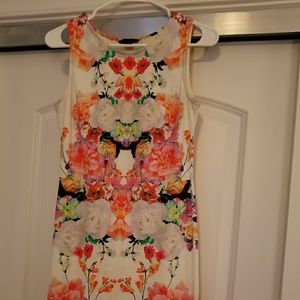 H&M Floral Patterned Fitted Dress sz S