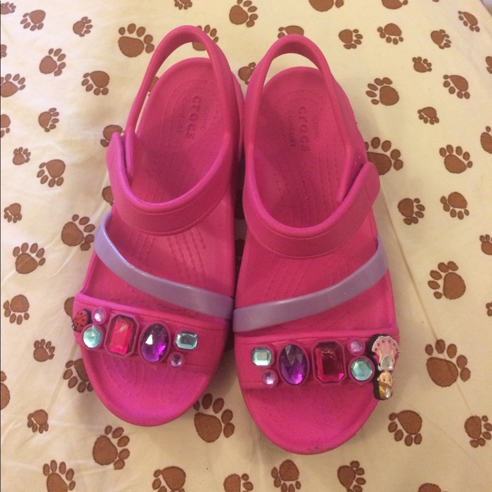 Used Crocs Little Girl Sandals
