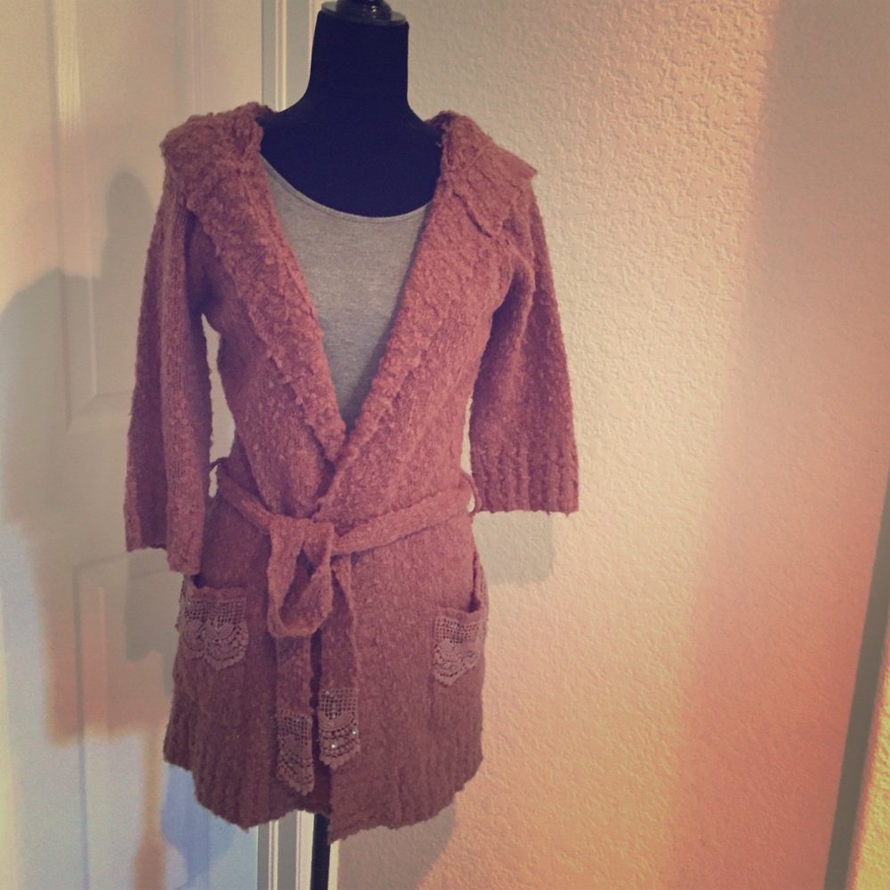 Wrap Sweater with beautiful details!