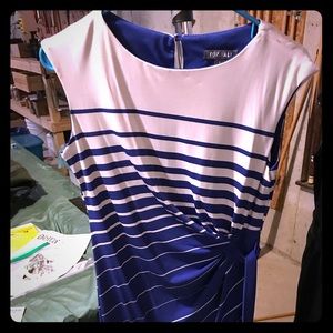 Blue and white business dress