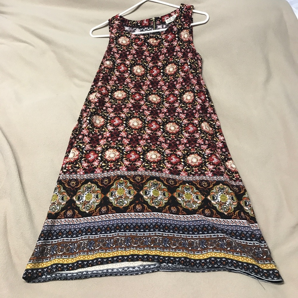 Pink rose Patterned shift dress