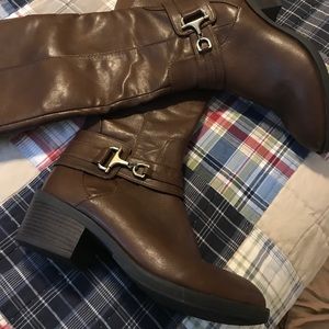 Knee high brown boots