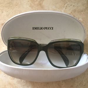 Emilio Pucci green cat eye sunglasses