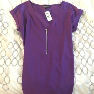 Purple silk top