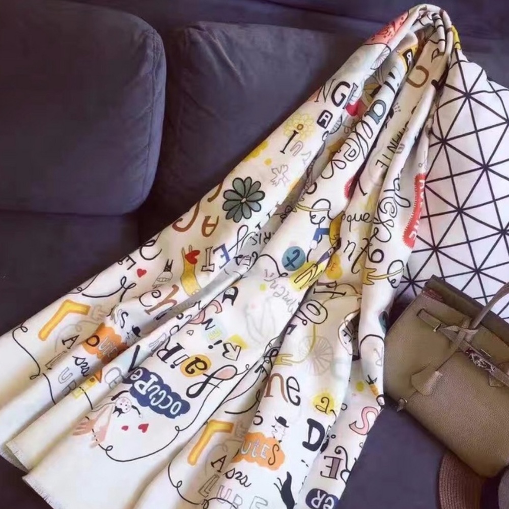 Hermes cartoon scarf