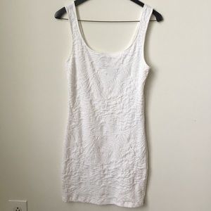 White mini bodycon dress