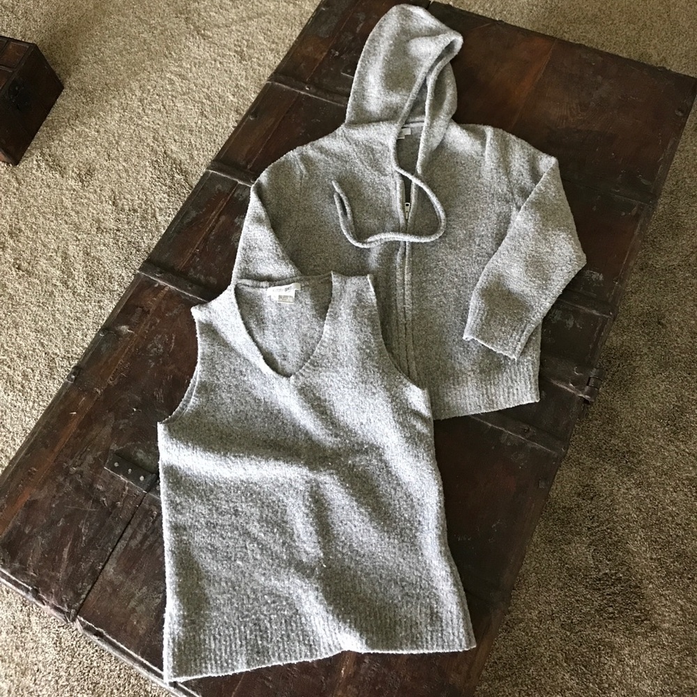 Karen Kane Sleeveless Sweater & Hoodie Cardigan