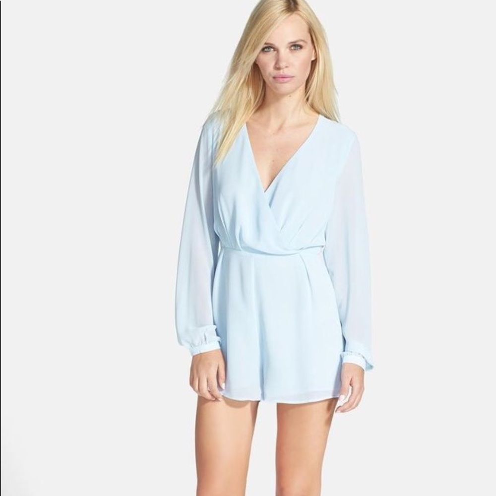 Glamorous by Nordstrom Romper, Light Blue