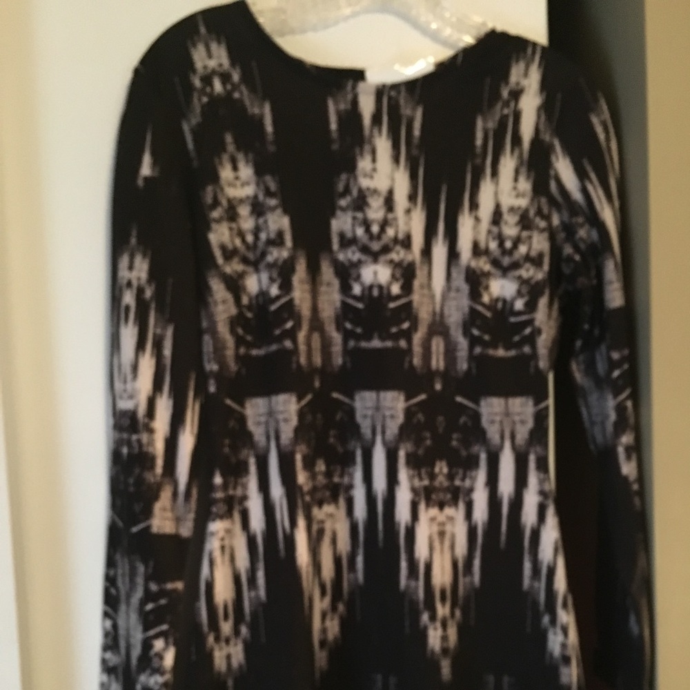 H&M black and white patterned dress