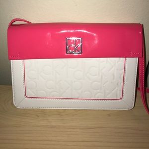 Calvin Klein White and Pink Cross Body