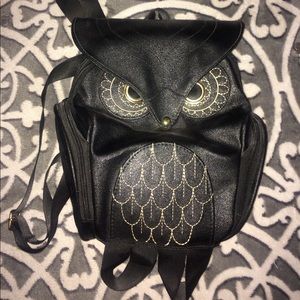 Black OWL mini backpack