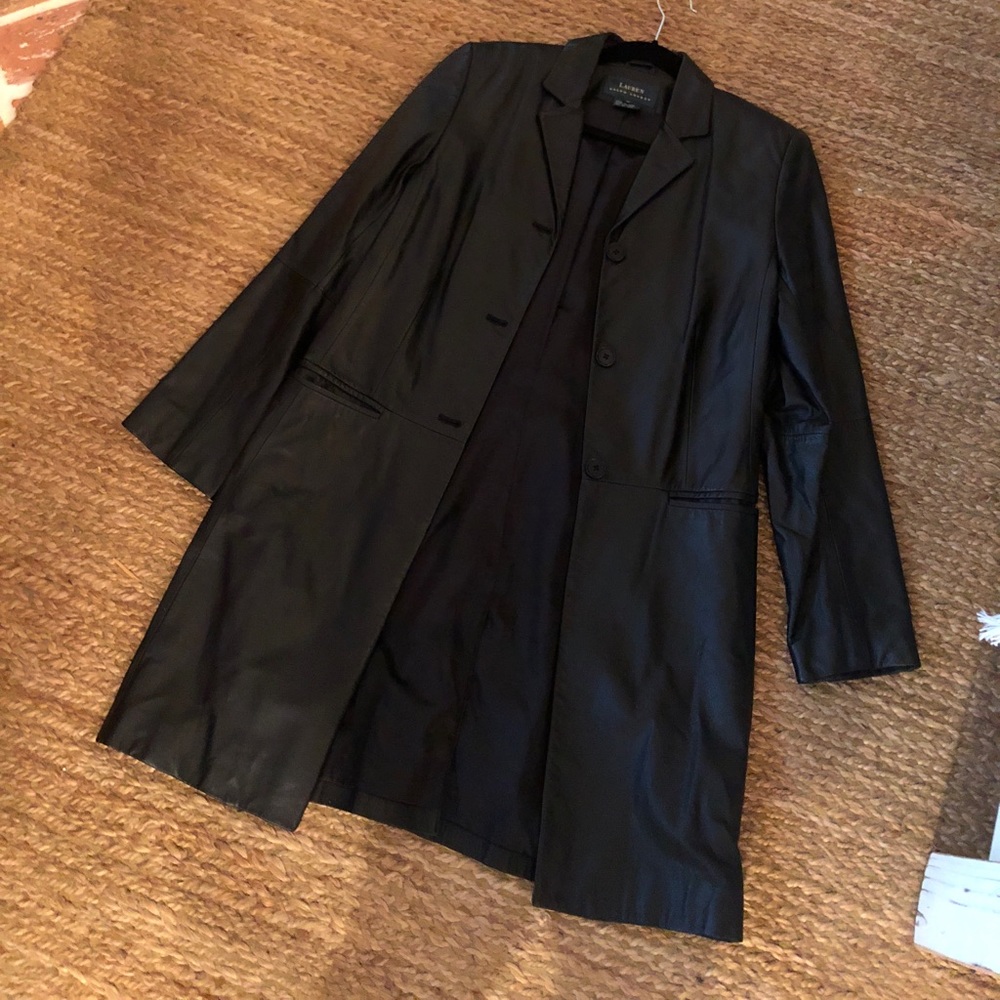 Black leather Ralph Lauren jacket