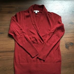Dark red cashmere blend Banana Republic sweater