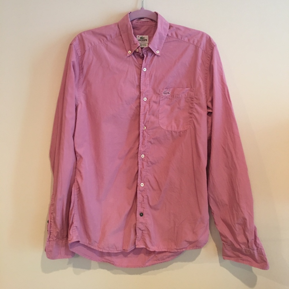 Lacoste Men's Woven Button-down Shirt